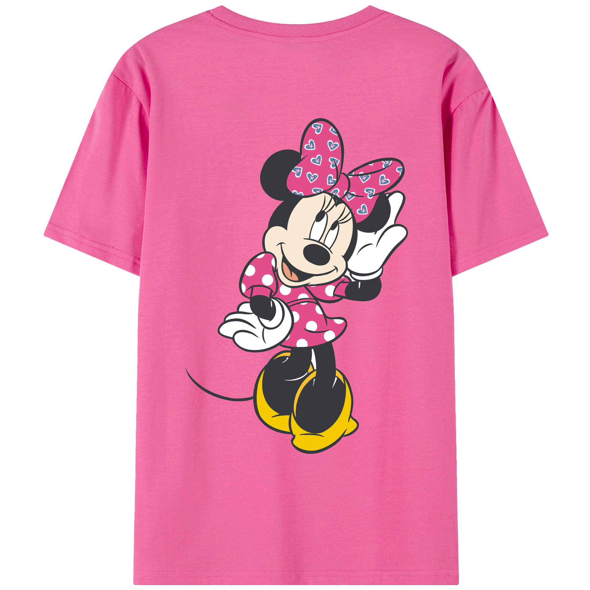 （画像用） ミッキーマウス Mickey Mouse レディース半袖Tシャツ(バックプリント)